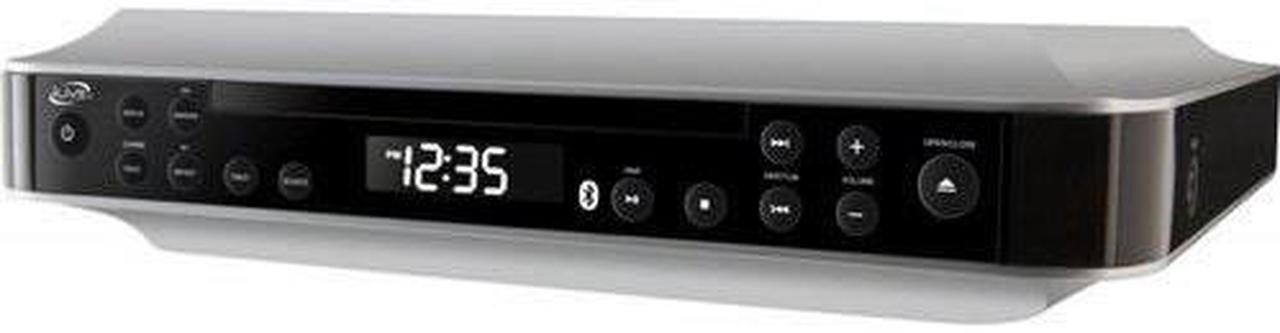 Main image of ilive bluetooth under the cabinet kitchen clock radio with cd player, bluetooth wireless speaker system, features fm radio with 20 presets and timer, builtin audio cable and remote control included