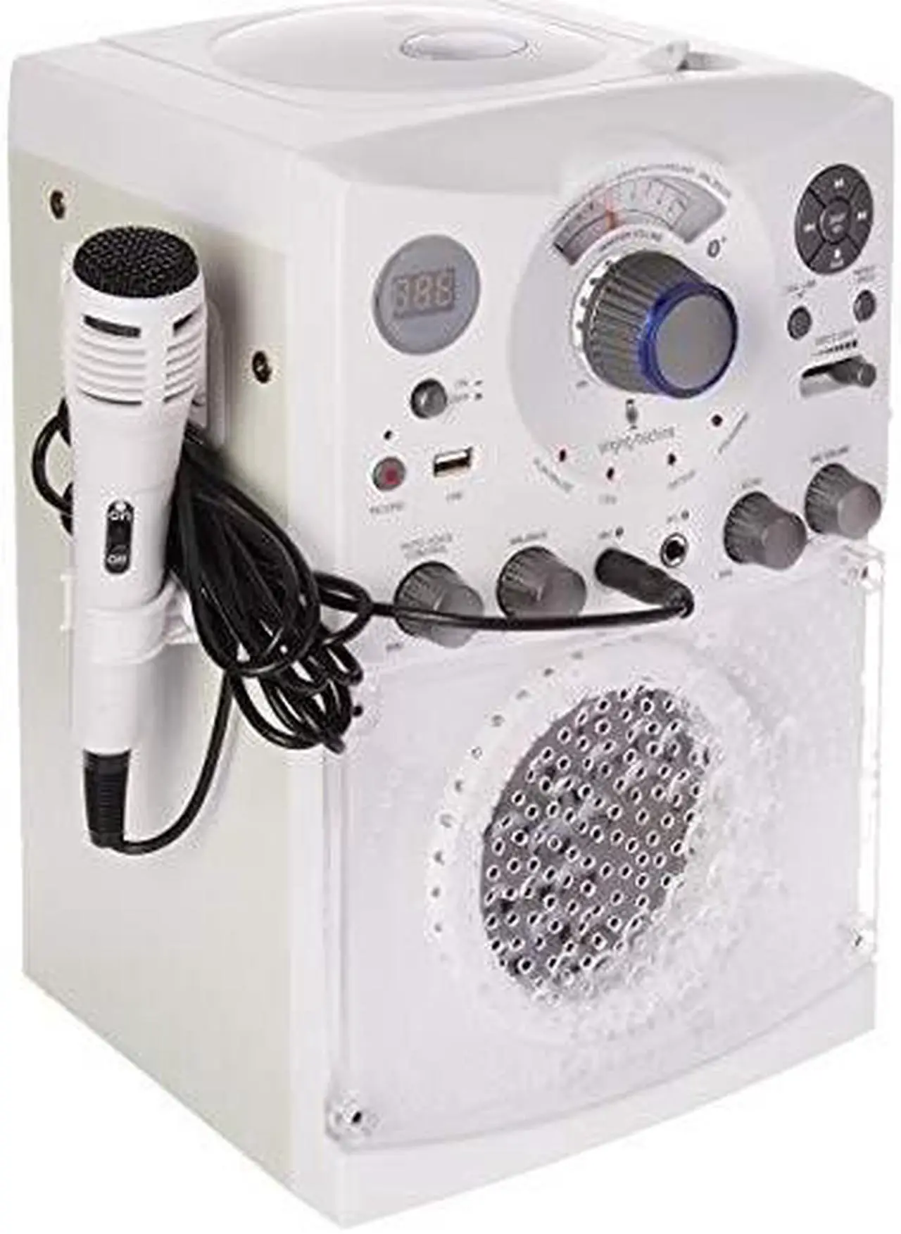 Alt view image 9 of 18 - The Singing Machine(R) Sml385btw Bluetooth(R) Karaoke System With Led Disco Lights & Microphone (White)  15.80In. X 11.1