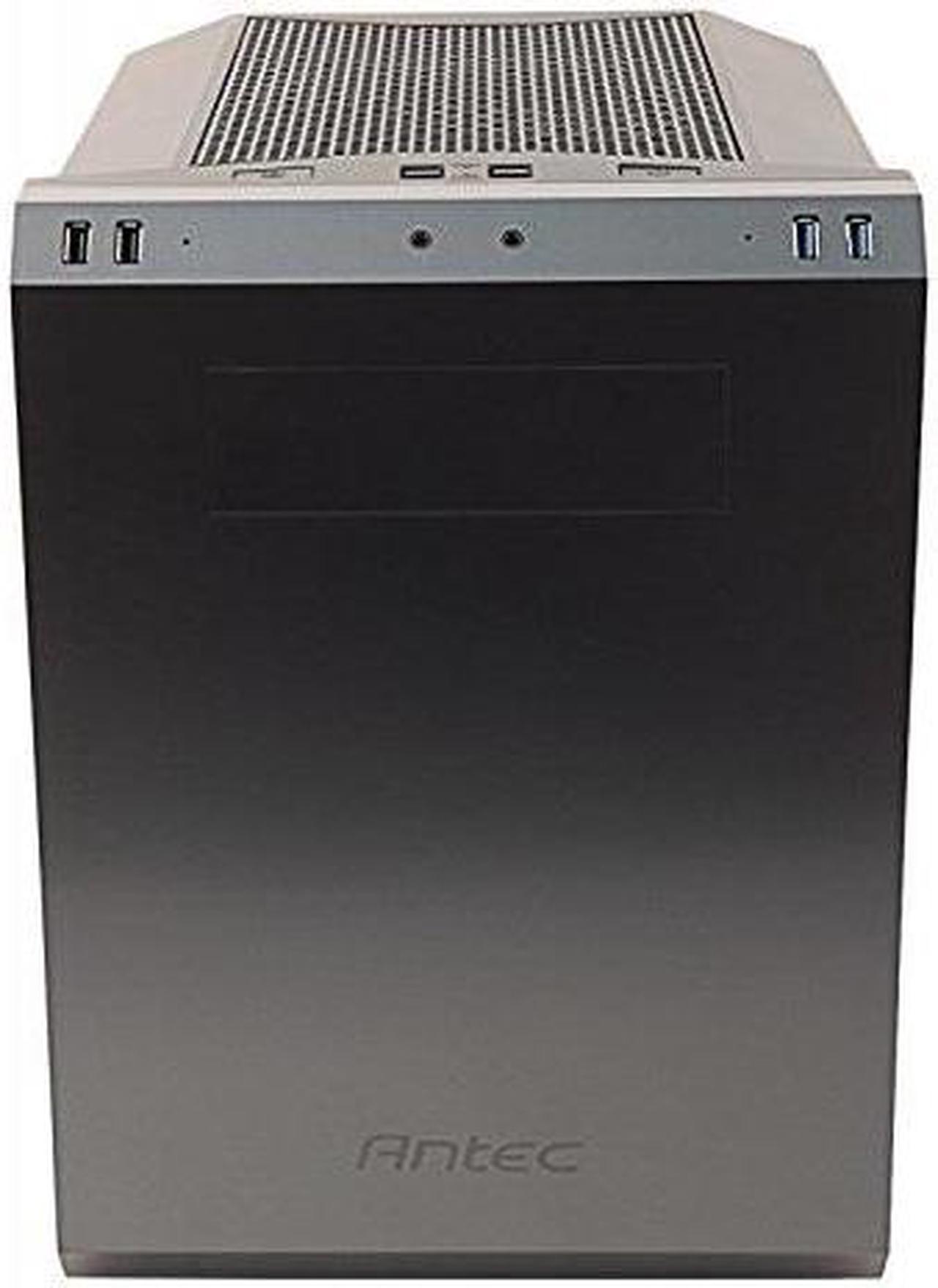 antec performance series p50 window r midtower silent pc computer case with 240mm water cooling, usb 3.0/2.0 ports, 80mm/120mm fans preinstalled and 6 drive bays for micro atx and miniitx