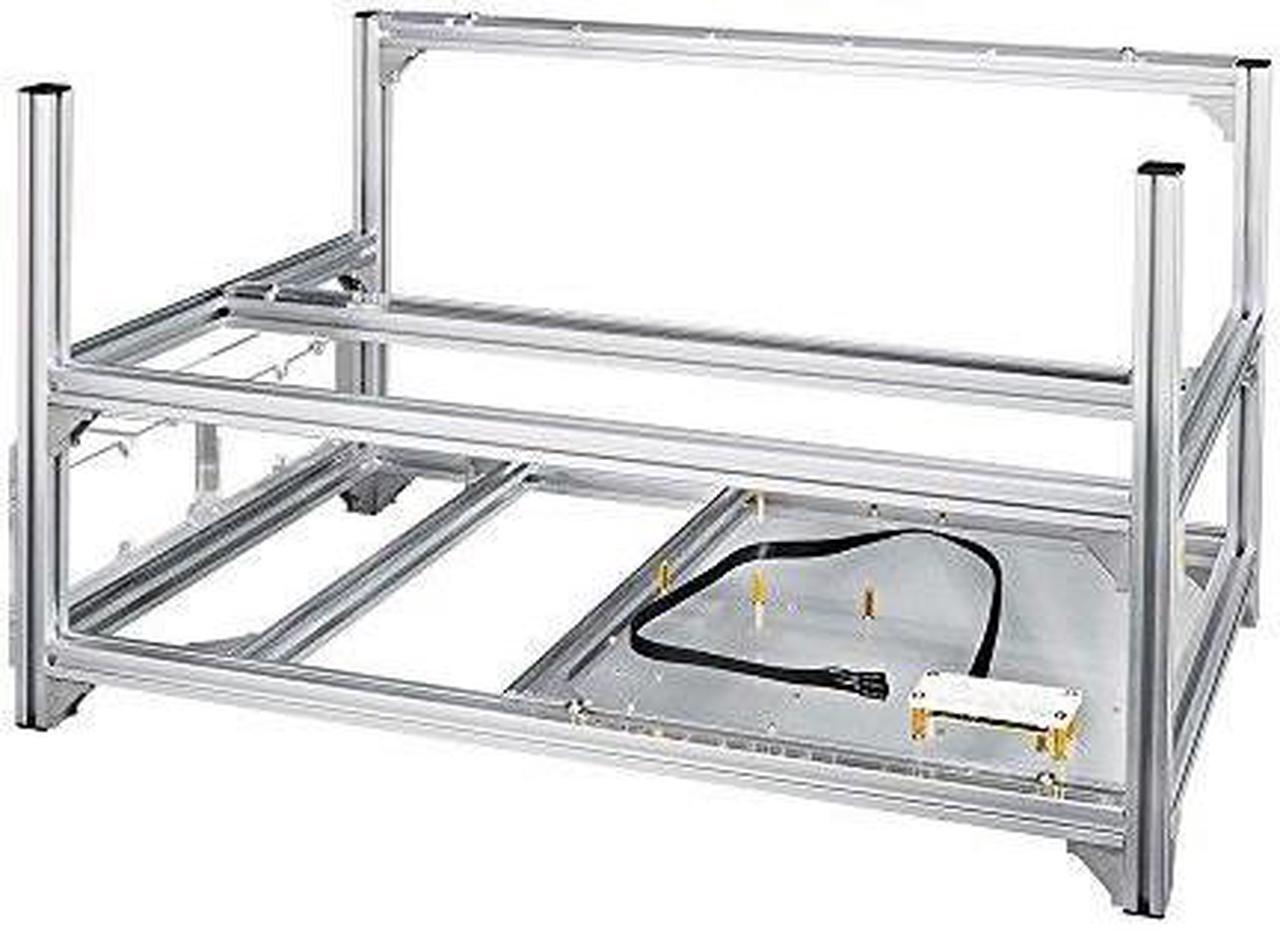 Alt view image 3 of 5 - Baseltek 6 GPU Aluminum Mining Rig Open Air Frame Case for Bitcoin Ethereum