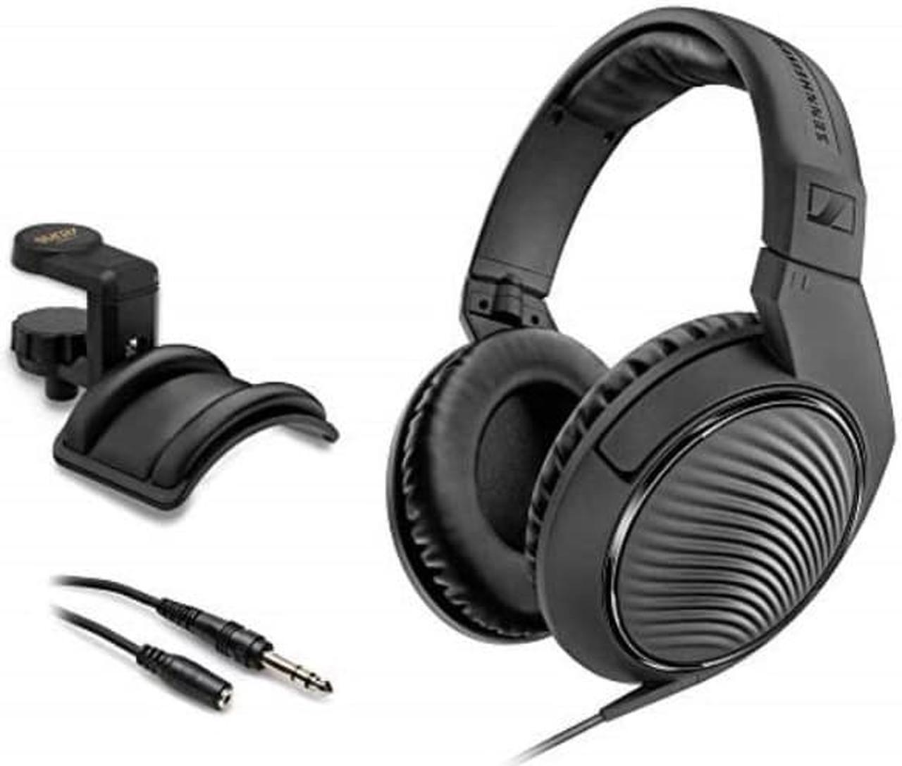 Main image of sennheiser hd 200 pro monitoring headphones with headphone holder & stereo 1/4" male headphone extension cable 10' bundle