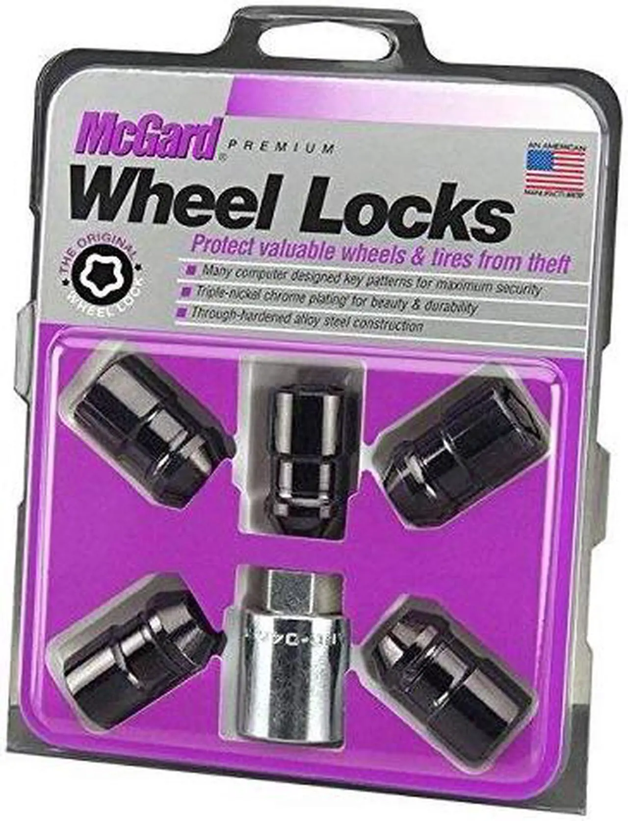Alt view image 3 of 5 - McGard 24526 Chrome/Black Wheel 5 Lock Set (M12 x 1.5)