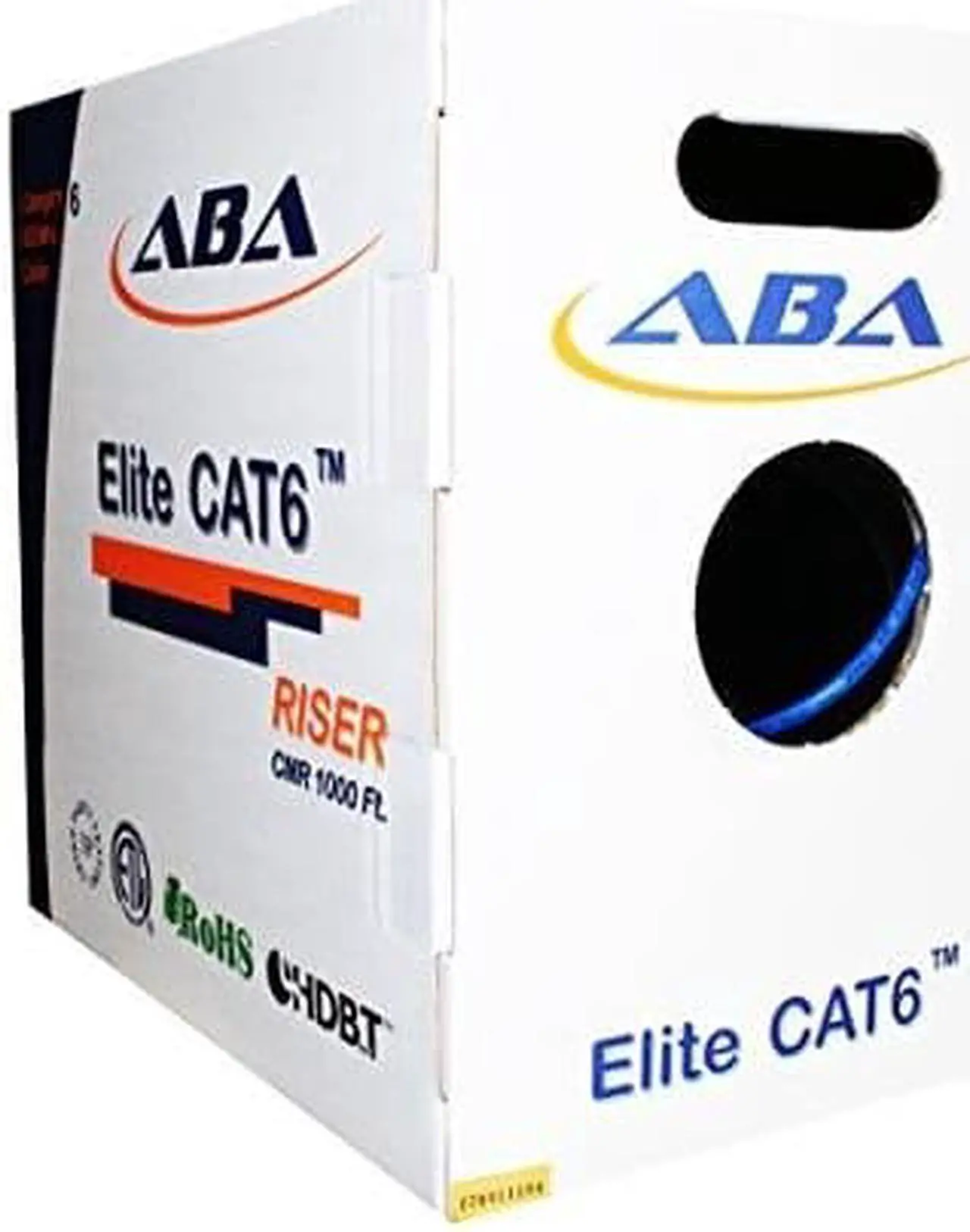 Elite Cat6 Riser (CMR), 1000ft, 550MHz, 23AWG, UTP, Solid Bare Copper ...