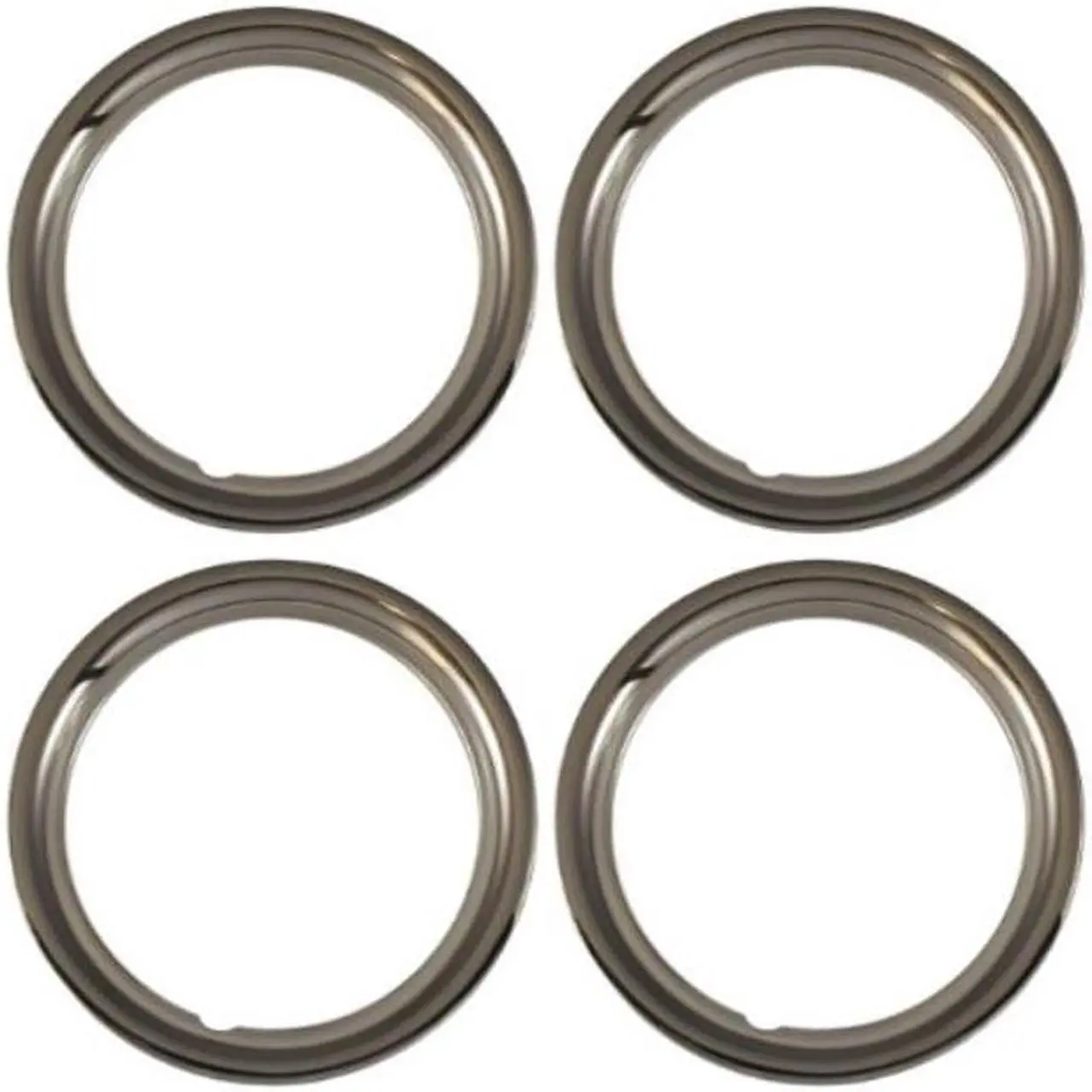Alt view image 7 of 8 - Set of 4 Chrome plated Steel 15" Universal 1.75 inch Beauty Trim Rings 1515C