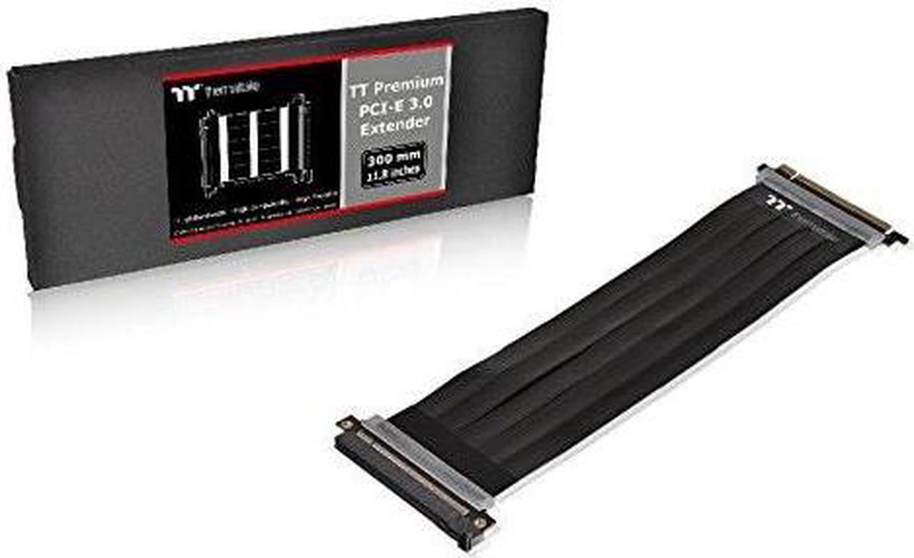 Alt view image 7 of 20 - Thermaltake AC-045-CN1OTN-C1 TT Premium PCI-E x16 3.0 Extender Riser Cable 300mm Graphic Cards - Black