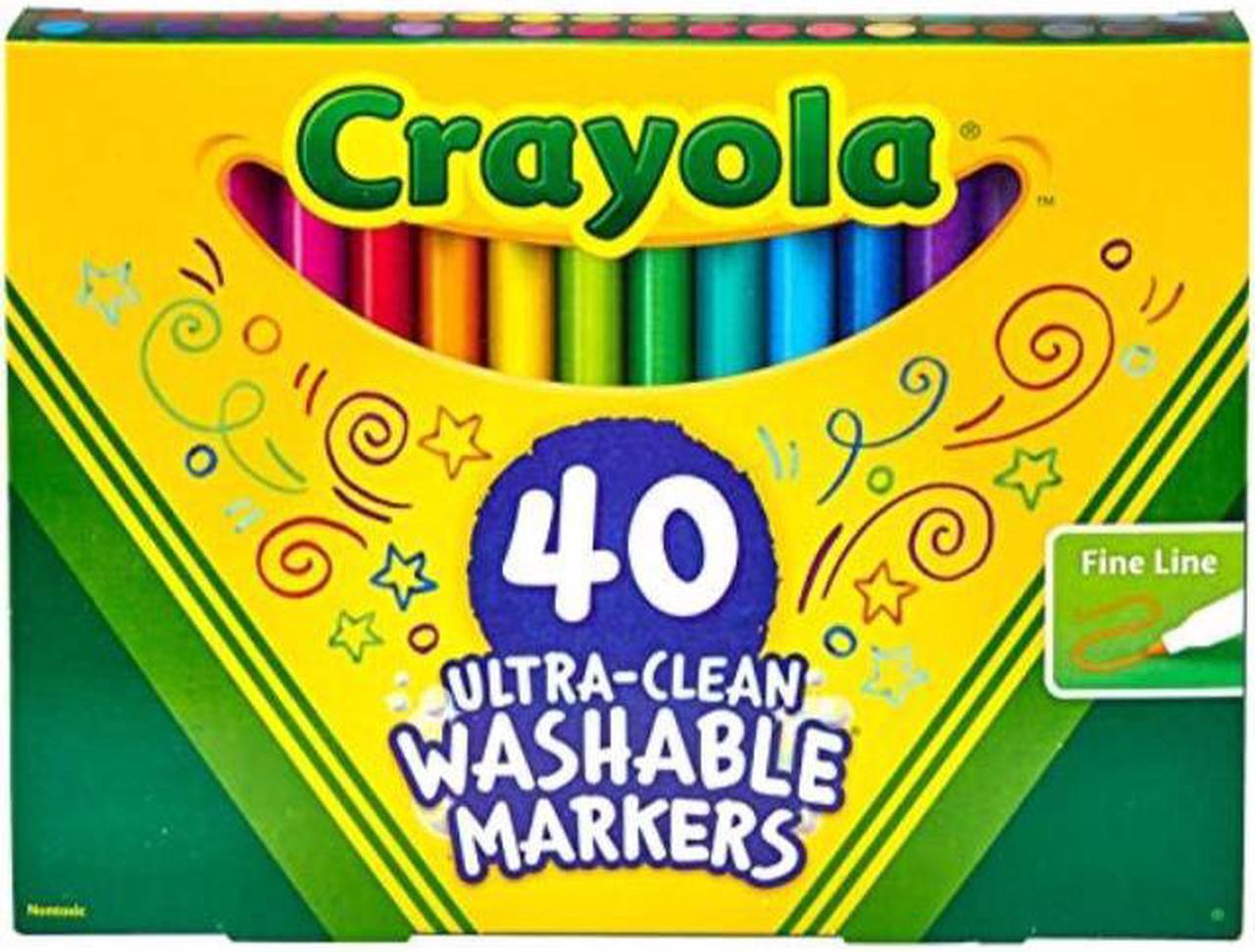 Alt view image 5 of 20 - Crayola Marker,Fine,Wshble,40,Ast 587861