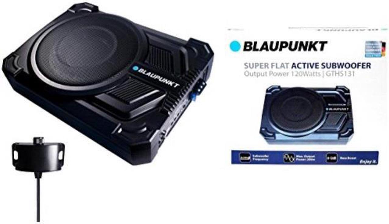 Main image of blaupunkt gths131 200w 8" car under seat super slim powered subwoofer enclosed