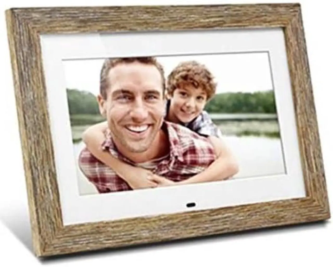 Alt view image 4 of 20 - Aluratek 10.0" Distressed Wood Digital Photo Frame with Auto Slideshow Feature