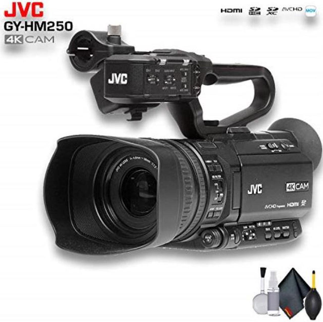 Alt view image 5 of 7 - JVC GY-HM250 UHD 4K Streaming Camcorder with Built-in Lower-Thirds Graphics - Starter Bundle