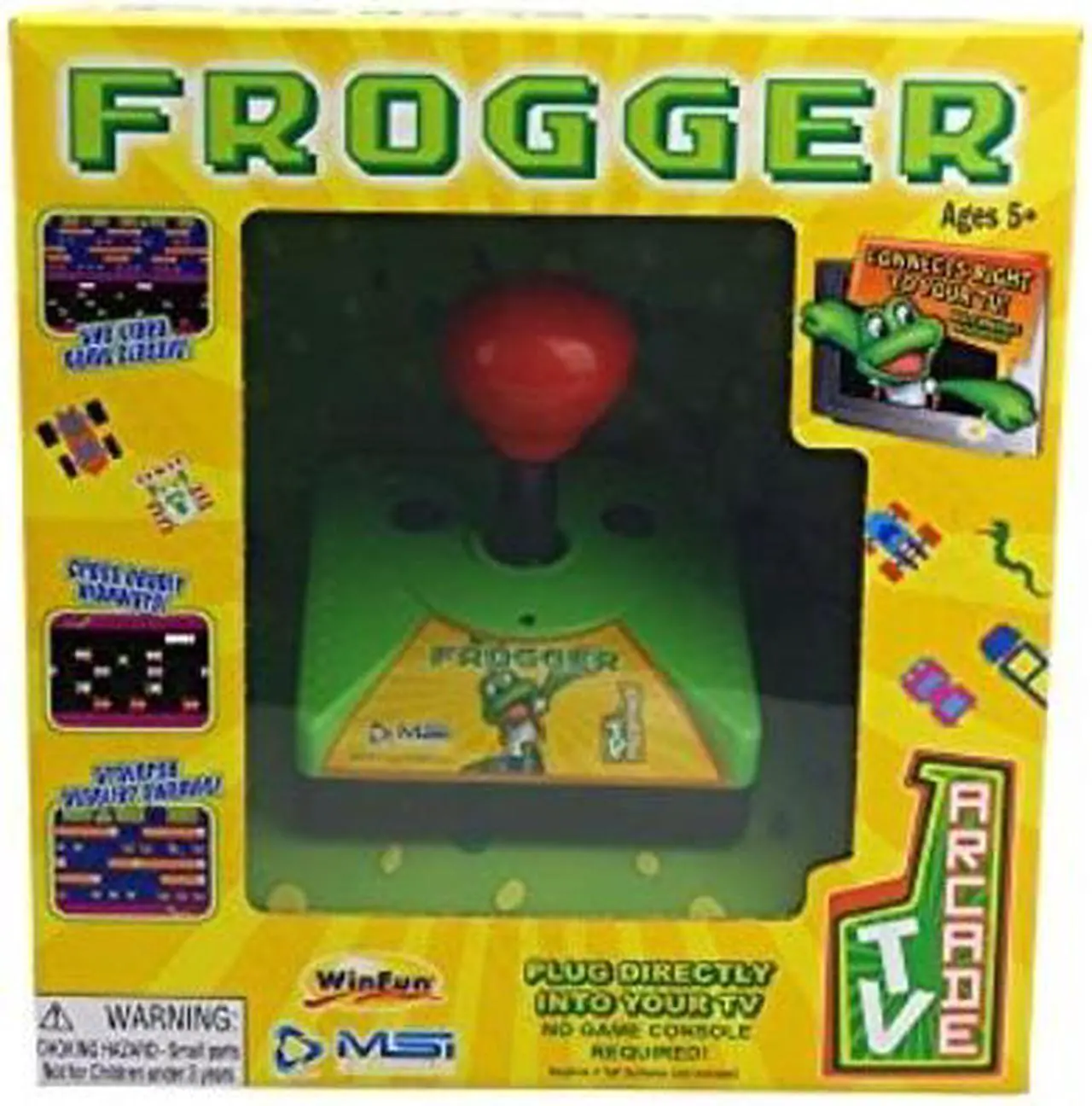 Alt view image 2 of 2 - MSI Entertainment Frogger Plug N' Play Retro TV Arcade