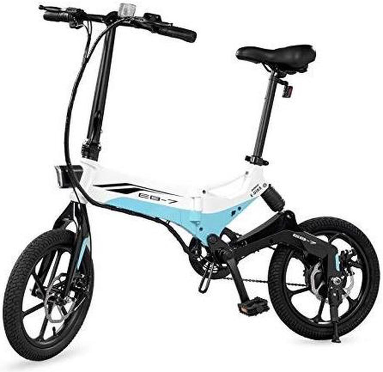 Alt view image 6 of 6 - Swagtron Swagcycle EB-7 Elite Folding Electric Bike, 16-Inch Wheels, Swappable Battery with Keylock & Rear Suspension