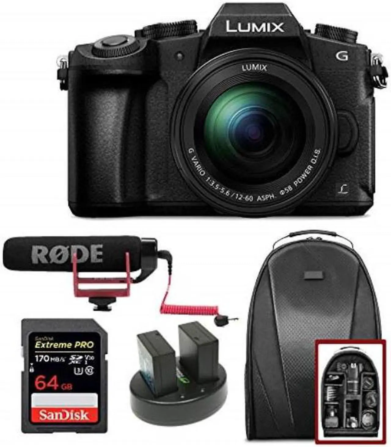 Alt view image 8 of 9 - Panasonic LUMIX G85 Mirrorless Camera with 12-60mm Lens & 64GB Accessory Bundle