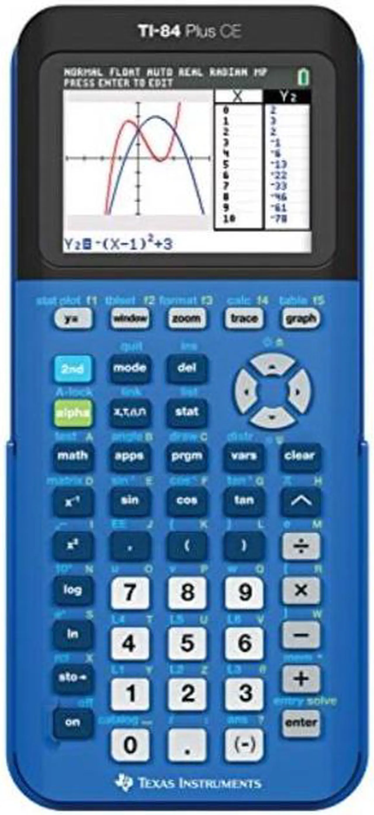 Alt view image 5 of 11 - Texas Instruments TI-84 Plus CE Graphing Calculator - Blue