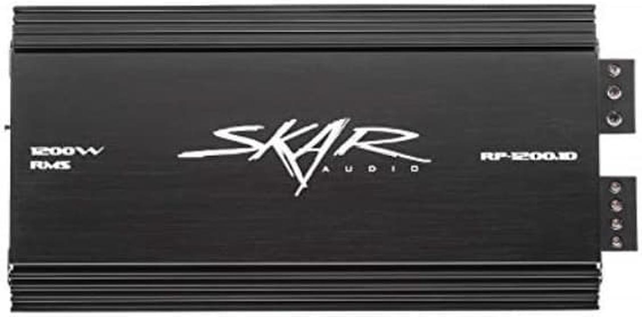 Main image of skar audio rp1200.1d monoblock class d mosfet amplifier with remote subwoofer level control, 1200w
