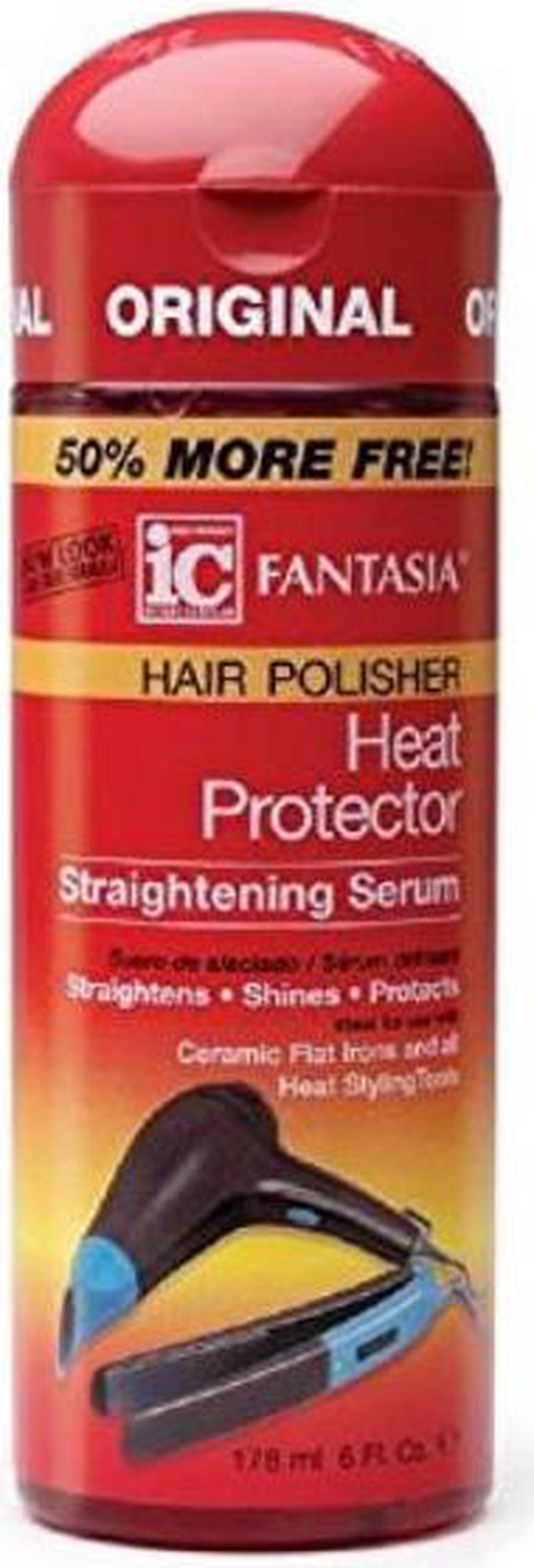 fantasia ic hair polisher heat protector straightening serum, 6 ounce