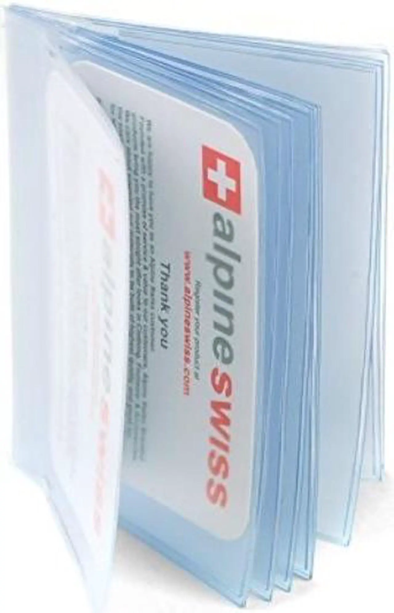 Alt view image 5 of 5 - Alpine Swiss SET OF 2 Clear Plastic Wallet Inserts 12 Pages Picture Card Holder