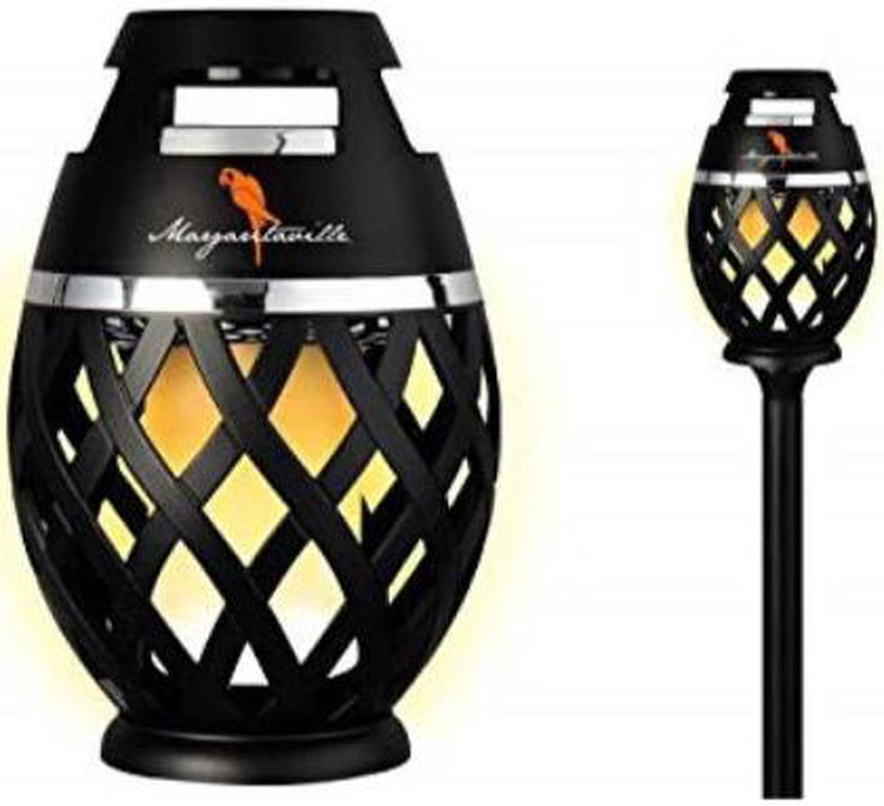 Main image of two pack margaritaville sounds of paradise outdoor tiki torch bluetooth lightup speaker no flame led lanterns/lamp. outside patio lights/lantern portable blue tooth tiki torch stereo speakers