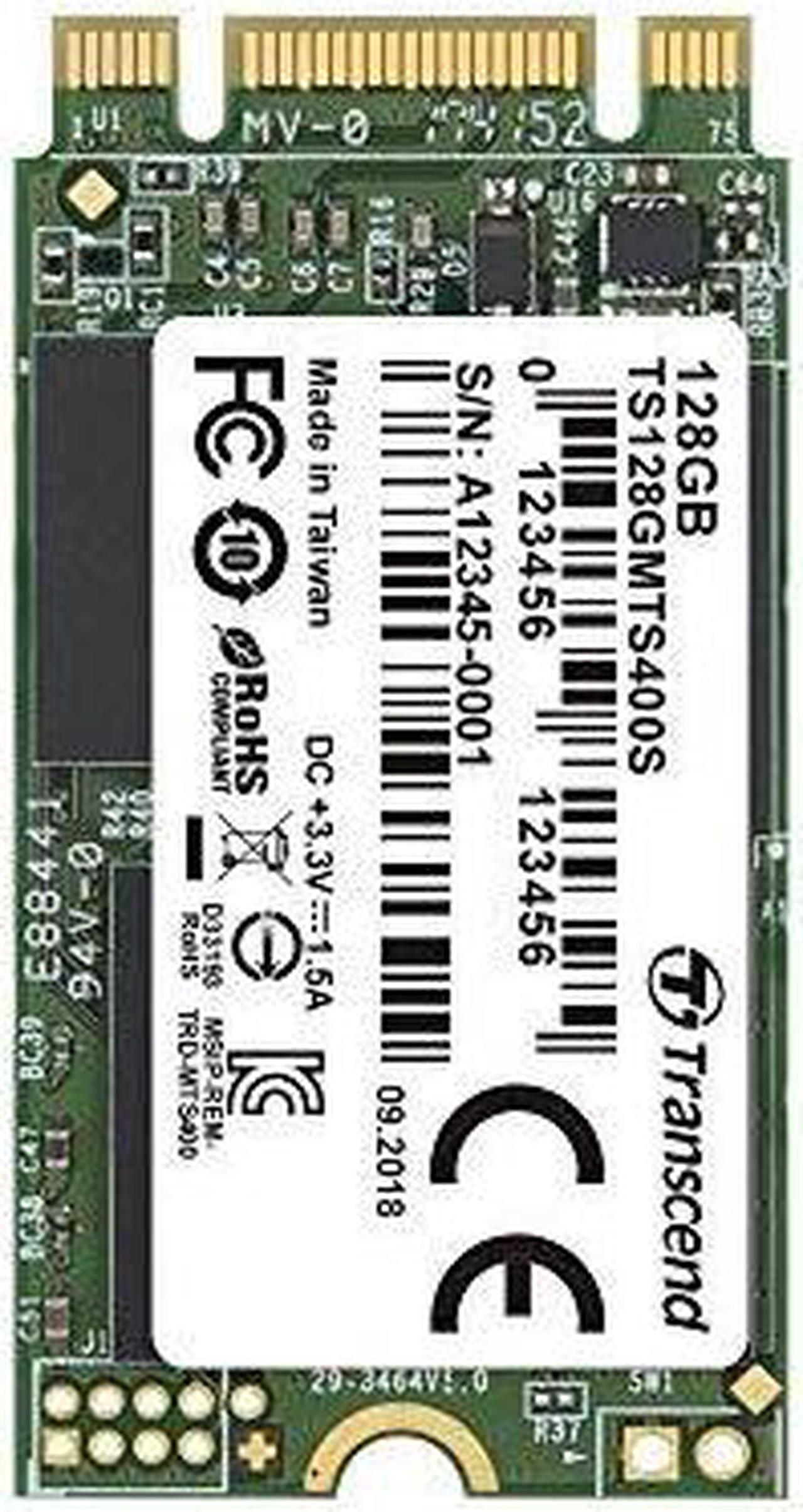 Alt view image 8 of 9 - Transcend 128GB M.2 NGFF 2242 42mm SATA III 6Gbps SSD MLC Flash Model TS128GMTS400S