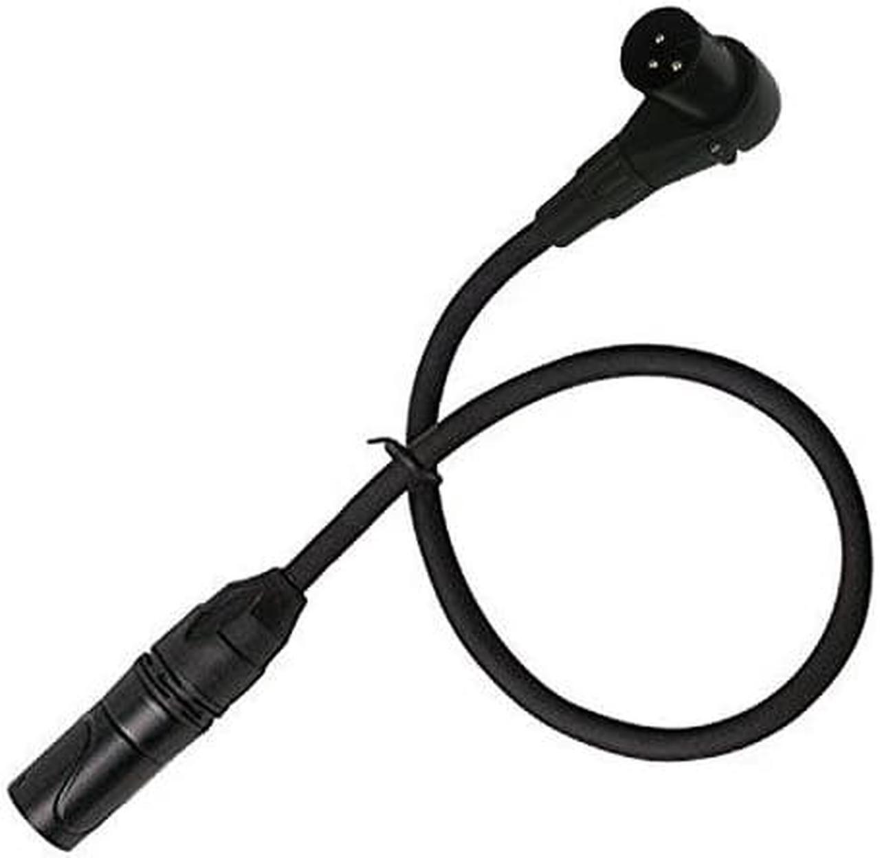 Alt view image 2 of 2 - LyxPro 3 Ft Right Angle XLR Male to XLR Female Microphone Cable for Professional Microphones Connecting to Camcorders & DSLR Video Cameras - Black