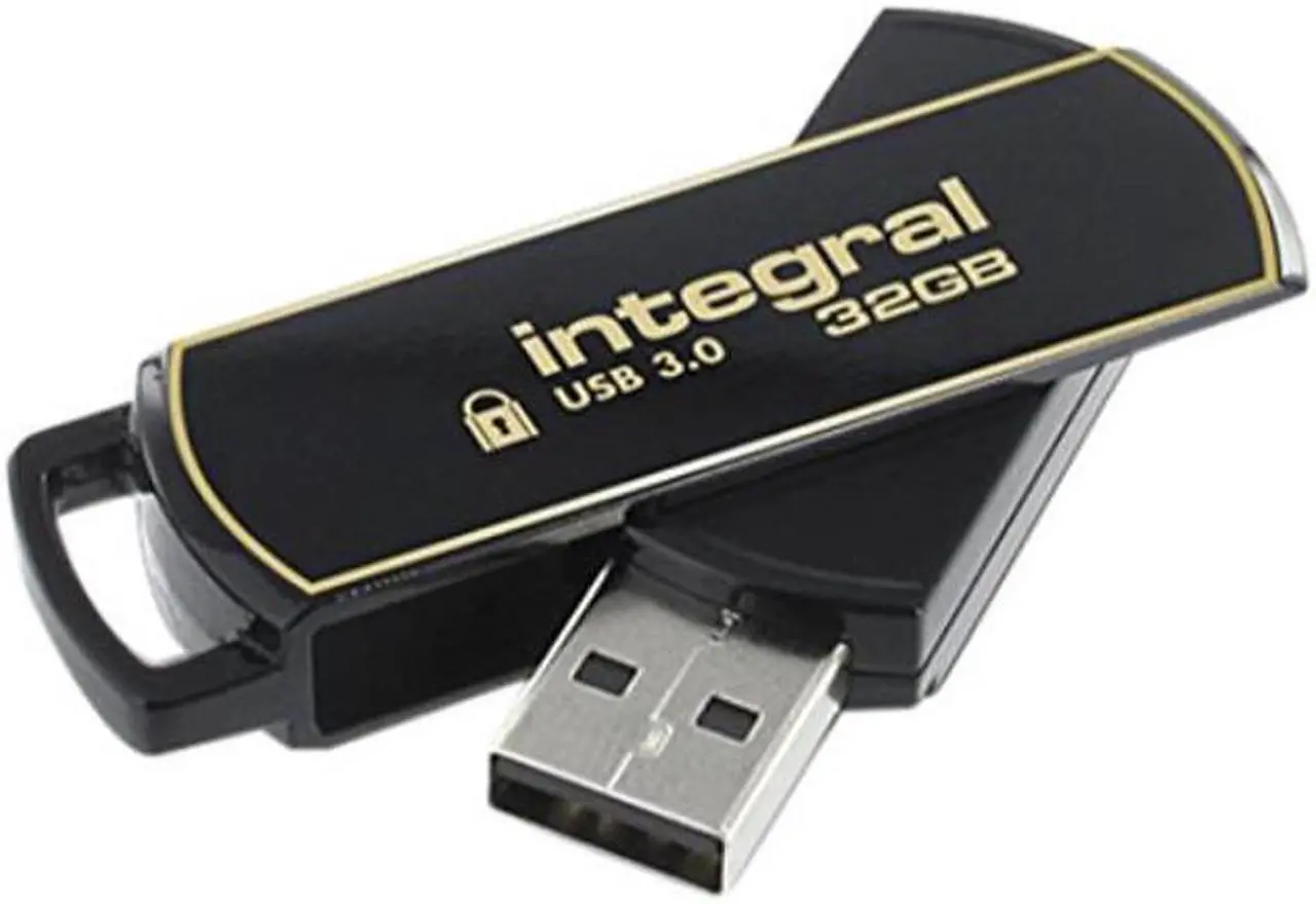Alt view image 3 of 4 - Integral 32GB Secure 360 Encrypted USB3.0 Flash Drive (256-bit AES Encryption) Model INFD32GB360SEC3.0