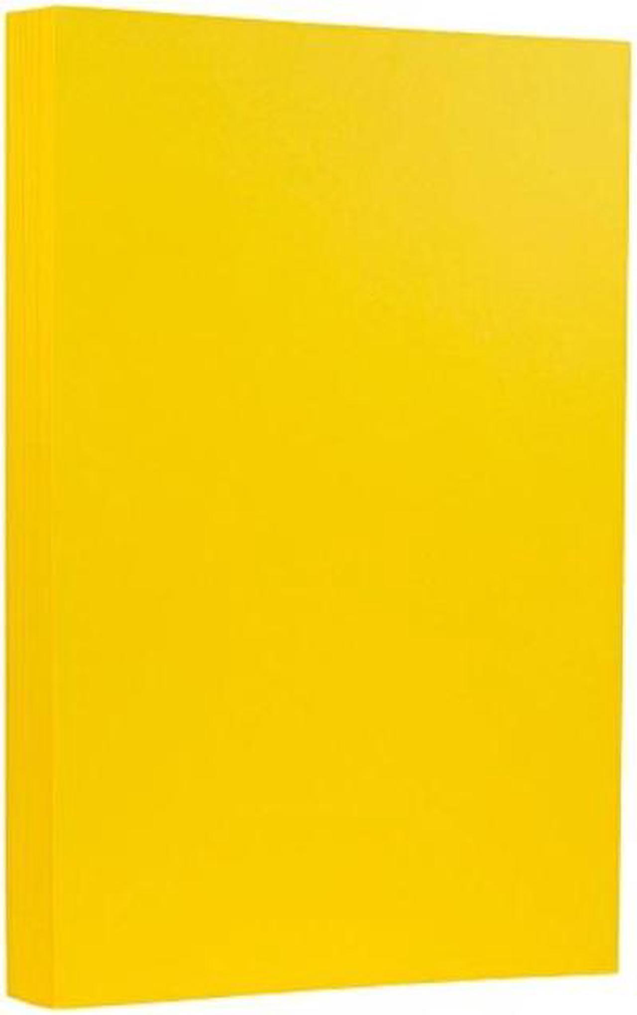 Main image of jam paper legal 65lb cardstock  8.5 x 14 coverstock  yellow recycled  50 sheets/pack
