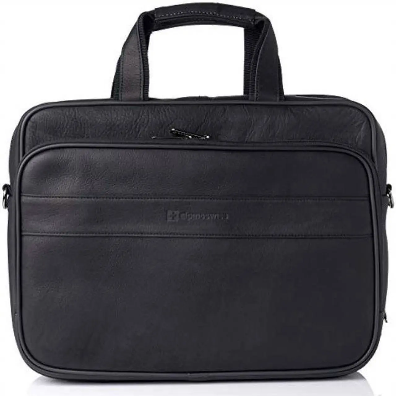Alt view image 3 of 10 - Alpine Swiss Messenger Bag Leather 15.6 Laptop Briefcase Portfolio Business Case