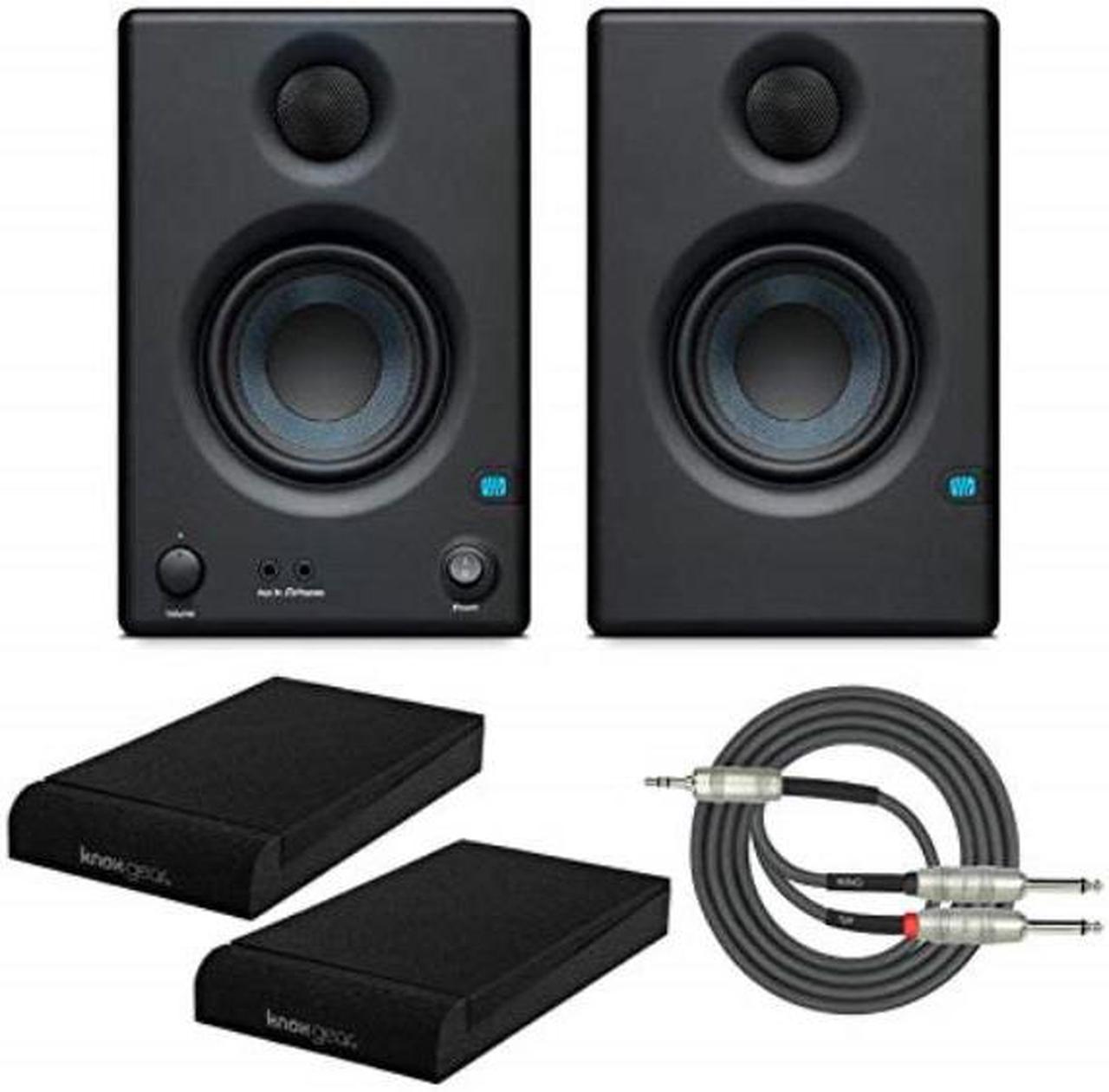 Alt view image 7 of 7 - Presonus 2-Way 3.5" Near Field Studio Monitors with Isolation Pads and Cable