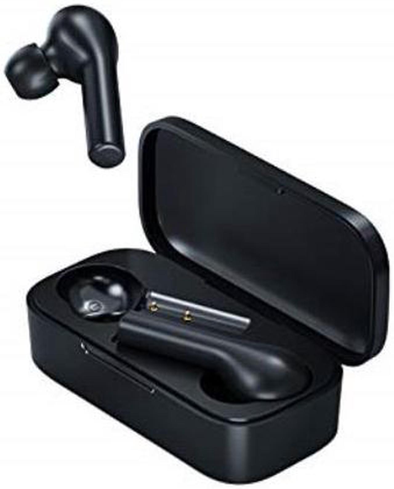 Main image of qcy t5 true wireless earbuds with charging case, 5.0 bluetooth headphones, black