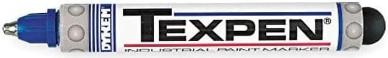 Main image of dykem texpen 60130 blue medium marking pen  16013 price is per each