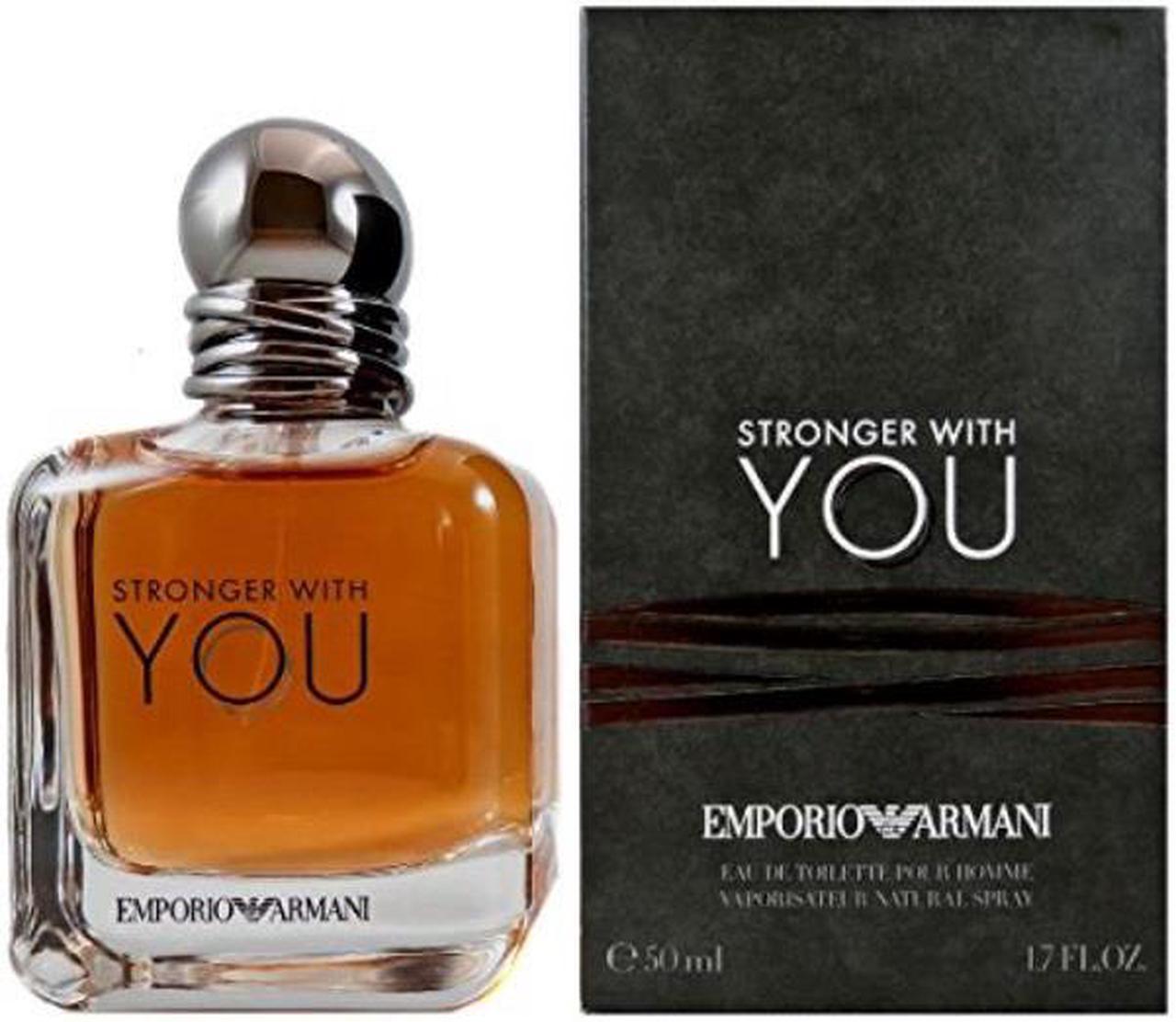 emporio armani stronger with you for men eau de toilette spray, 1.7 oz