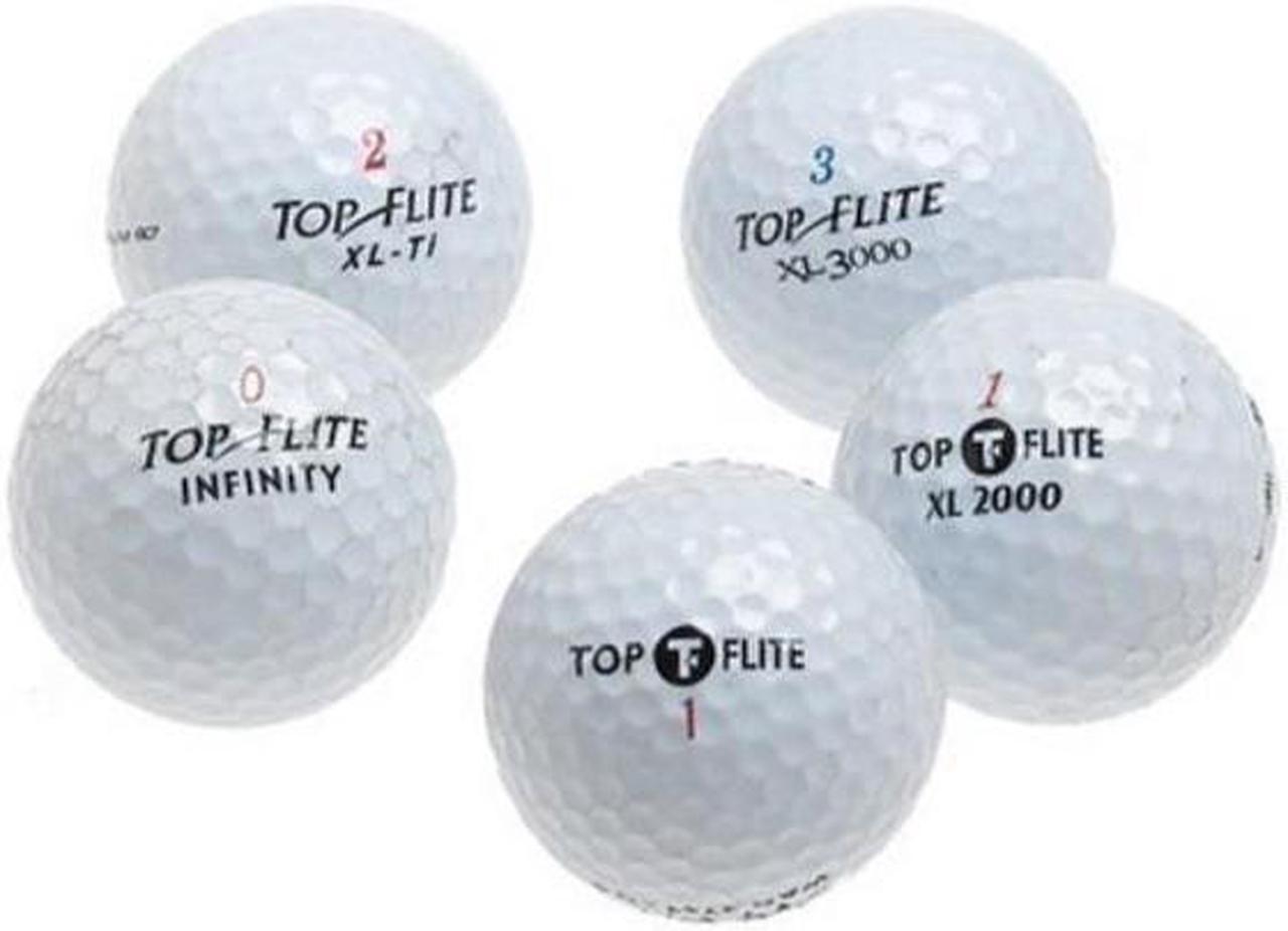 top flite 48 recycled golf balls in mesh bag