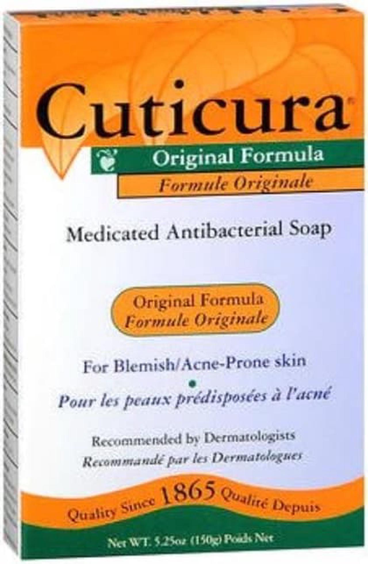 cuticura deep cleansing face and body soap, original scent 5.25 oz pack of 6