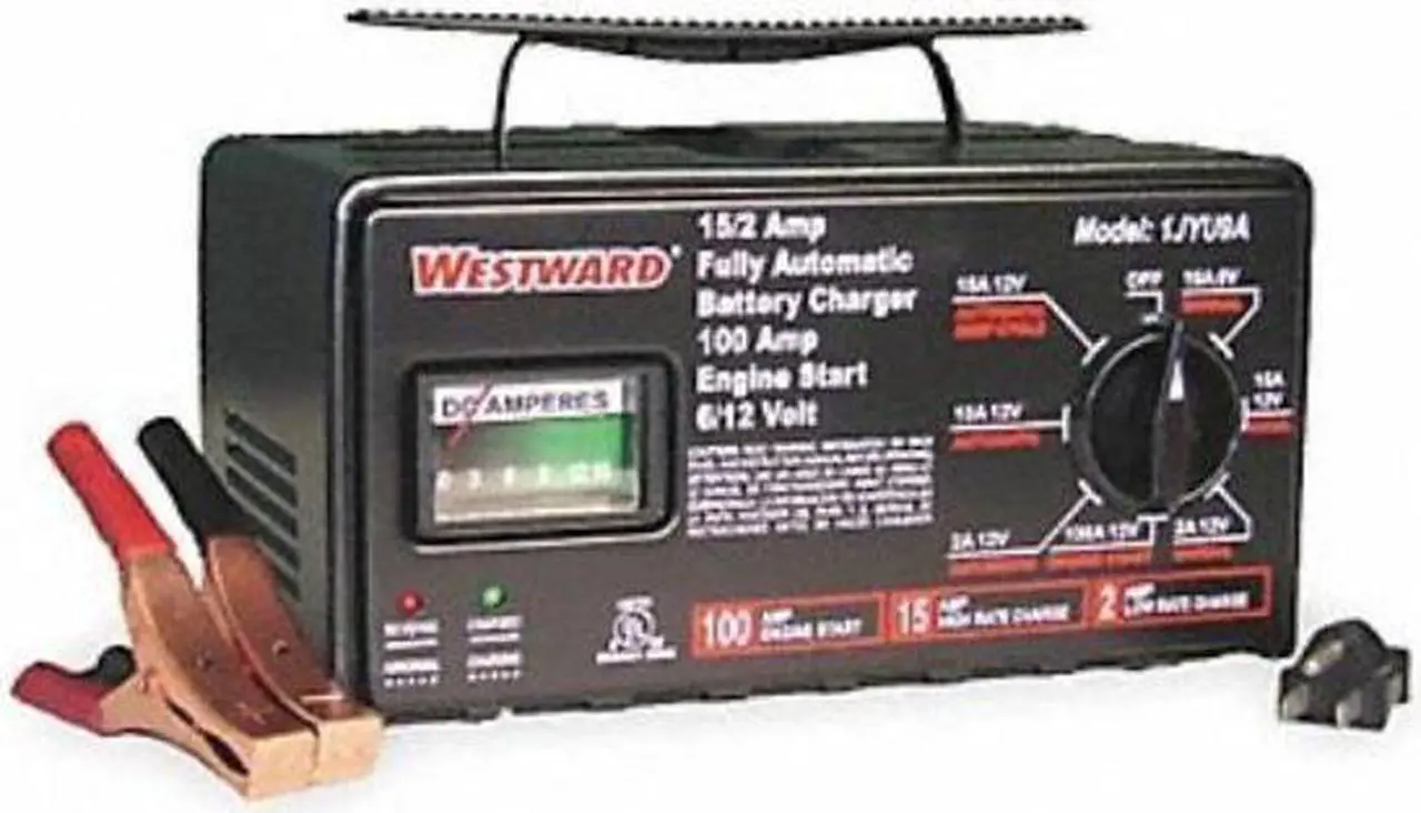 Alt view image 3 of 4 - WESTWARD 1JYU9 Battery Charger, Automatic Boosting, Charging, Maintaining For