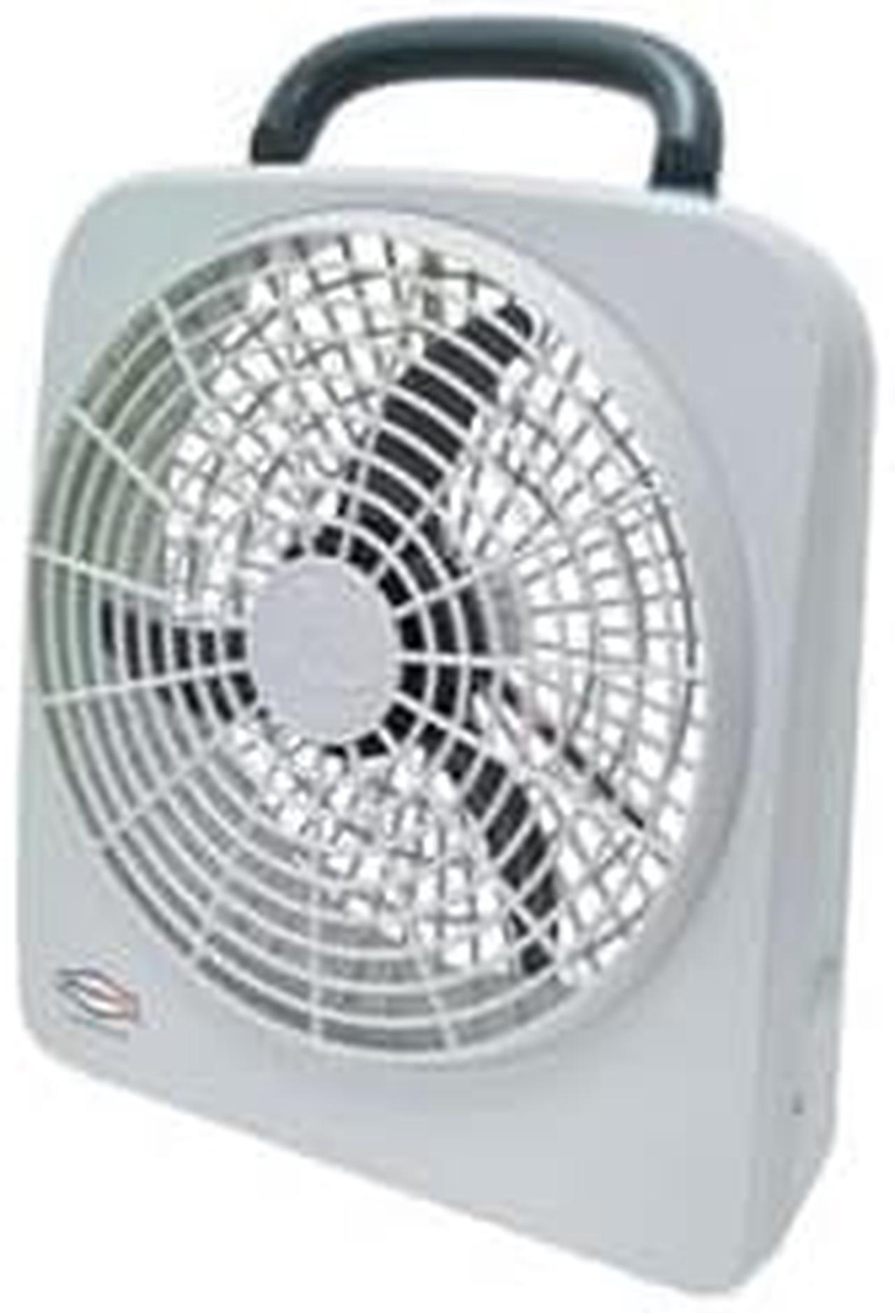 Alt view image 9 of 16 - RoadPro Dual Power 12 Volt Plug In Car and RV 10 Inch 2 Speed Portable Fan, Gray