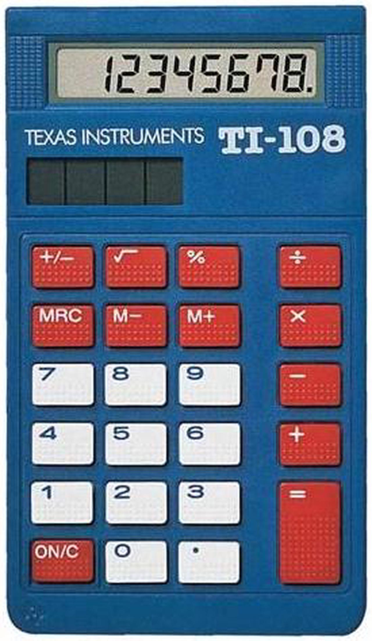 Alt view image 2 of 13 - Texas Instruments TI-108 Teacher Kit TI-108TK 8-Digit Desktop Calculator Blue TI108TK