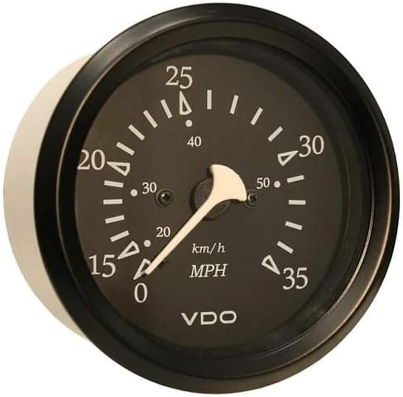 Alt view image 5 of 7 - VDO Allentare Black Pitot Speedometer 35 MPH - Black Bezel 35 Mph Speedometer