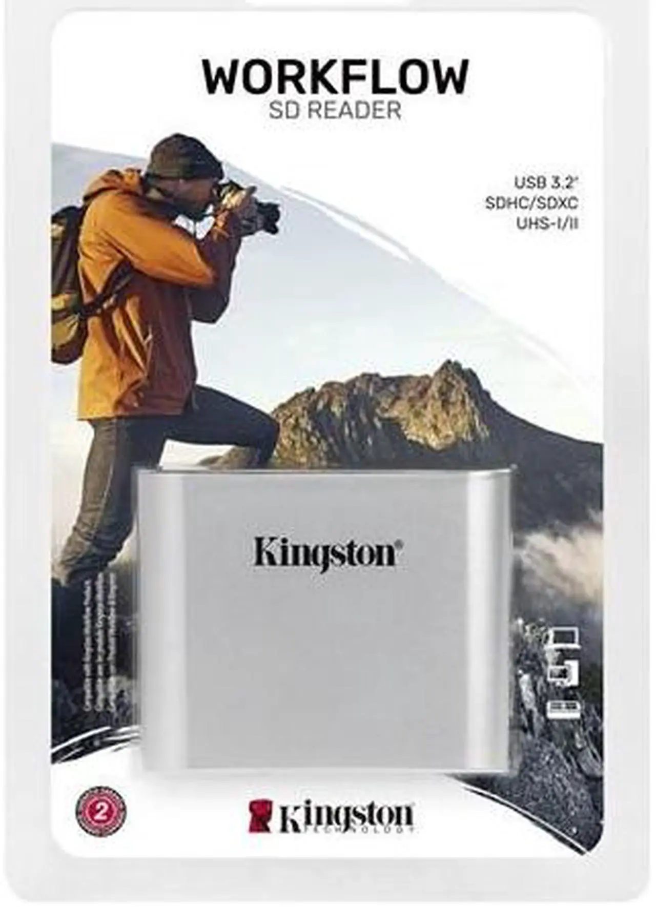 Alt view image 12 of 16 - Kingston USB3.2 Gen1 Workflow Dual-Slot SDHC/SDXC UHS-II Card Reader WFSSD