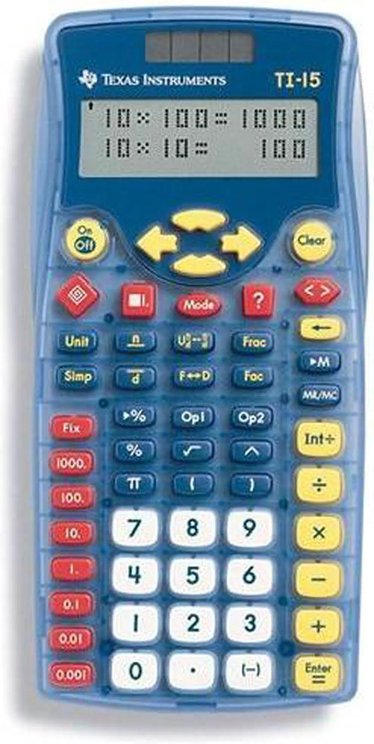 Alt view image 5 of 10 - Texas Instruments TI-15 Explorer Elementary Calculator - Light Blue, Blue