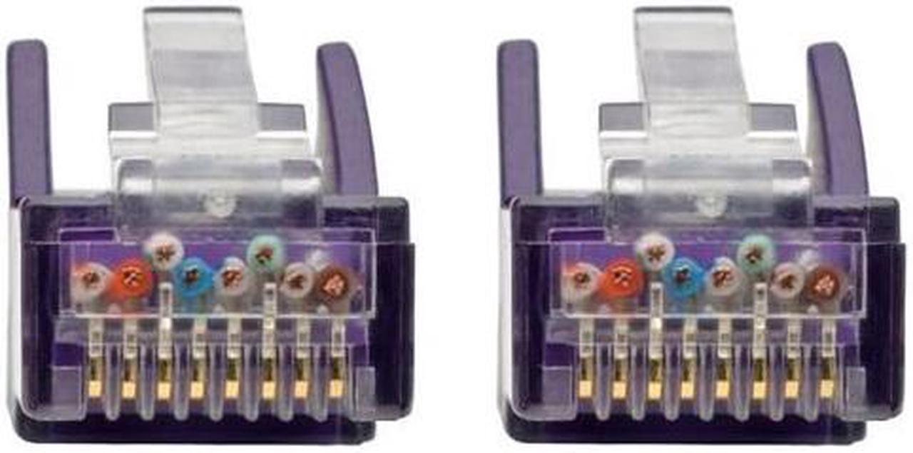 Alt view image 12 of 14 - TRIPP LITE N201-015-PU 15 ft. Cat 6 Purple Snagless Molded UTP Patch Cable (RJ45 M/M)