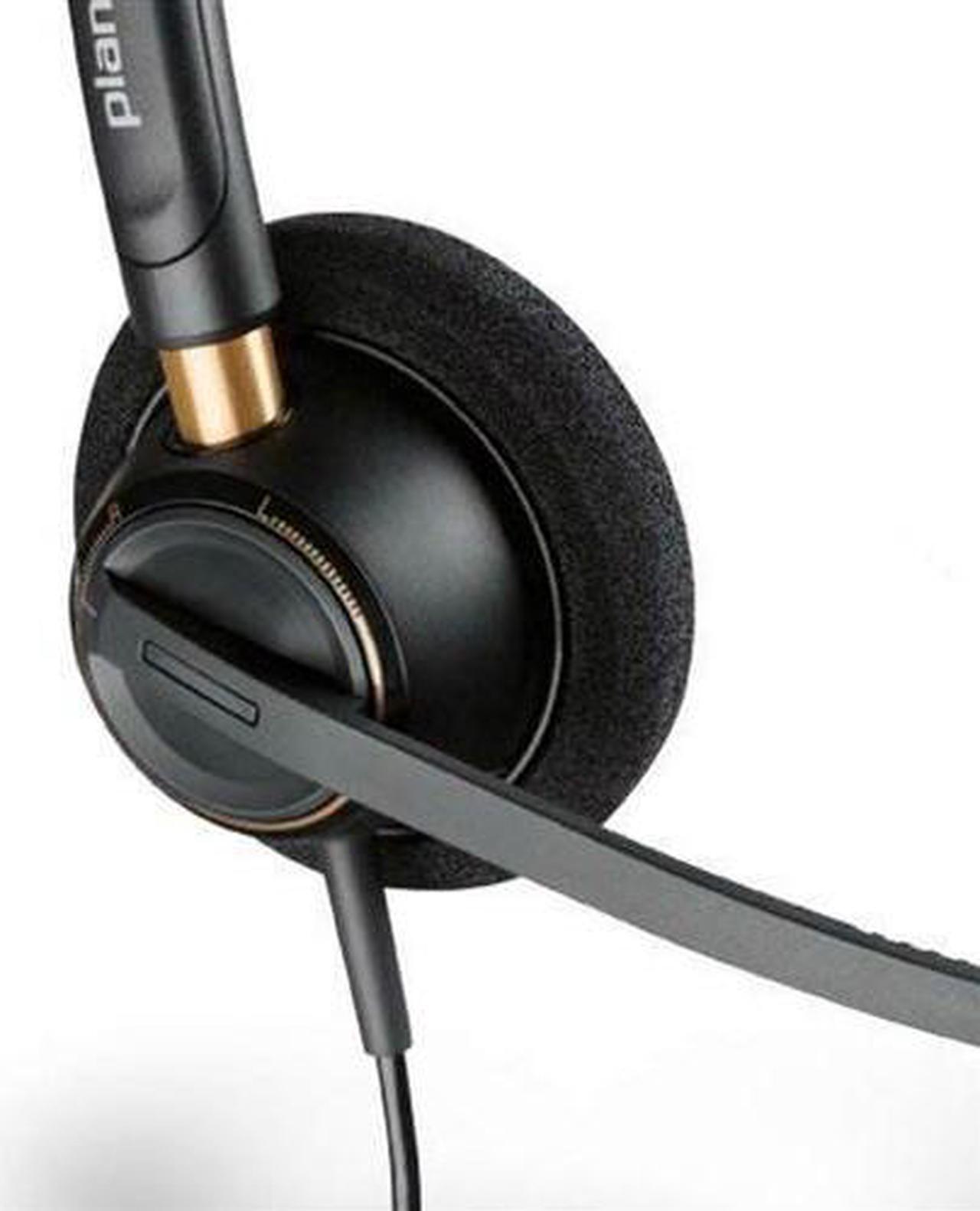 Alt view image 3 of 3 - Plantronics HW520 EncorePro Duo Headset Connects to PC / Deskphones (89434-01)