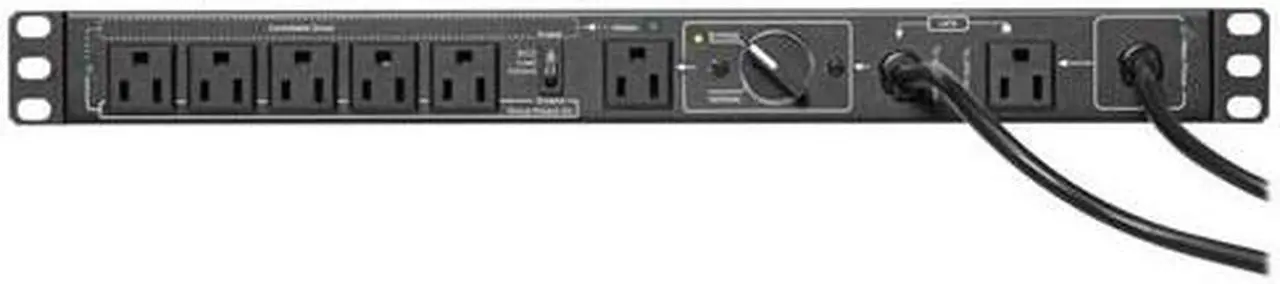 Alt view image 5 of 20 - Tripp Lite PDU Hot Swap with Manual Bypass 15A 6 5-15R 2 5-15P Inputs PDUB151U