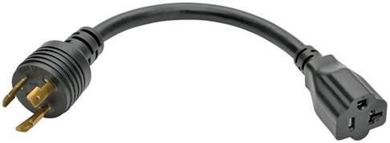 Alt view image 17 of 17 - Tripp Lite Model P046-06N-T 6" Heavy Duty Power Adapter Cord 20A 12 AWG NEMA L5-20P 5-15/20R NEMA L5-20P to NEMA 5-15/20R
