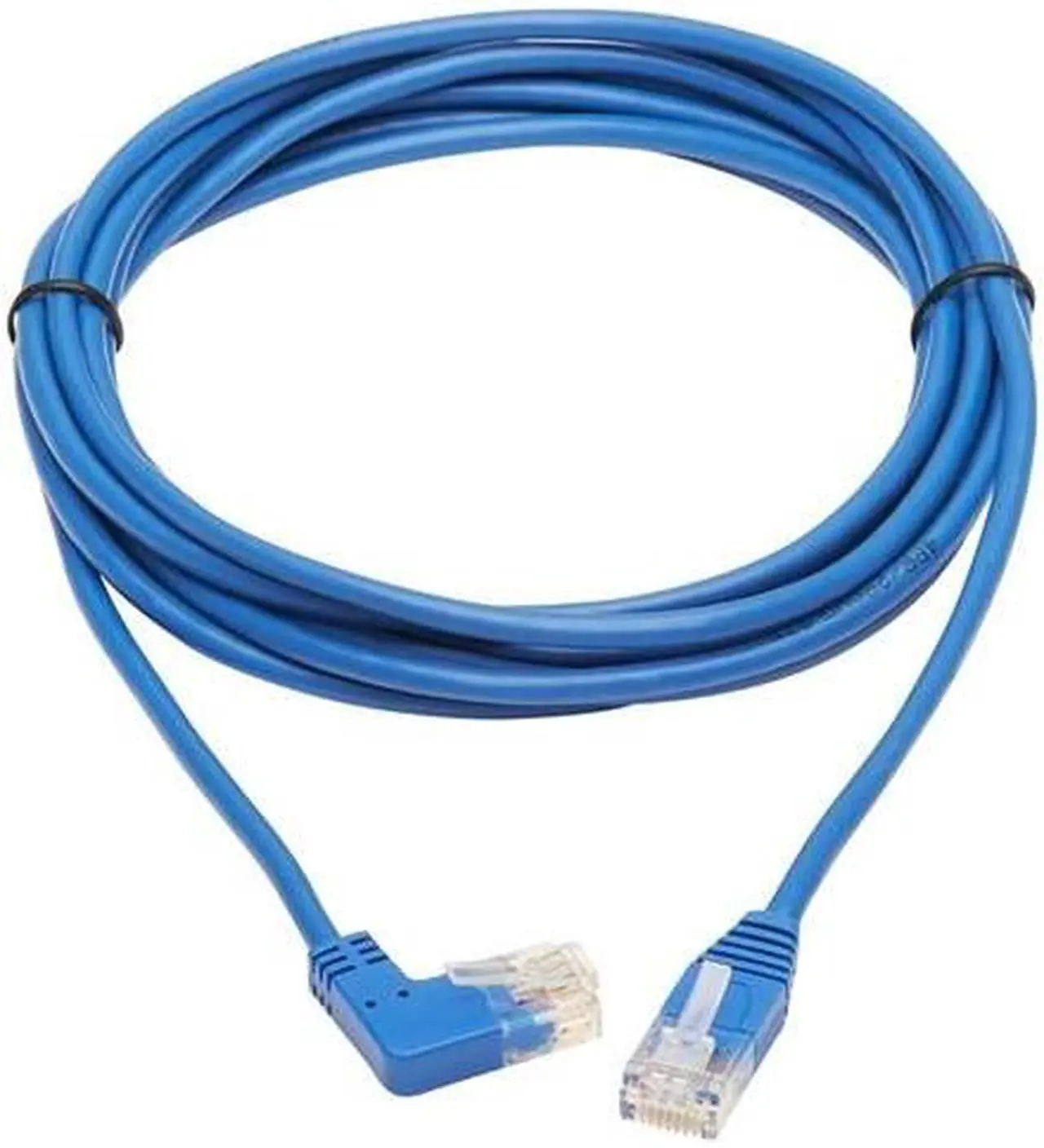 Alt view image 10 of 12 - TRIPP LITE N204-S10-BL-RA 10 ft. Cat 6 Blue Right-Angle Gigabit Molded Slim UTP Ethernet Cable (RJ45 Right-Angle M to RJ45 M)