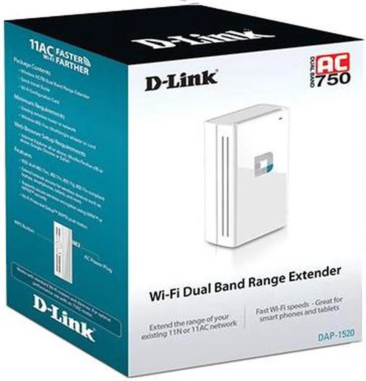 Alt view image 3 of 3 - D-Link DAP-1520 Wireless AC750 Range Extender