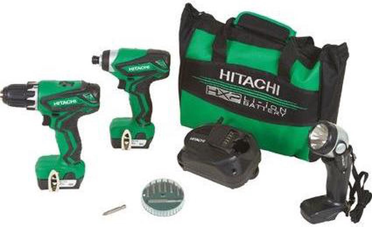 Alt view image 5 of 8 - Hitachi KC10DFL2 12V Peak Li-Ion 3-Tool Combo Kit
