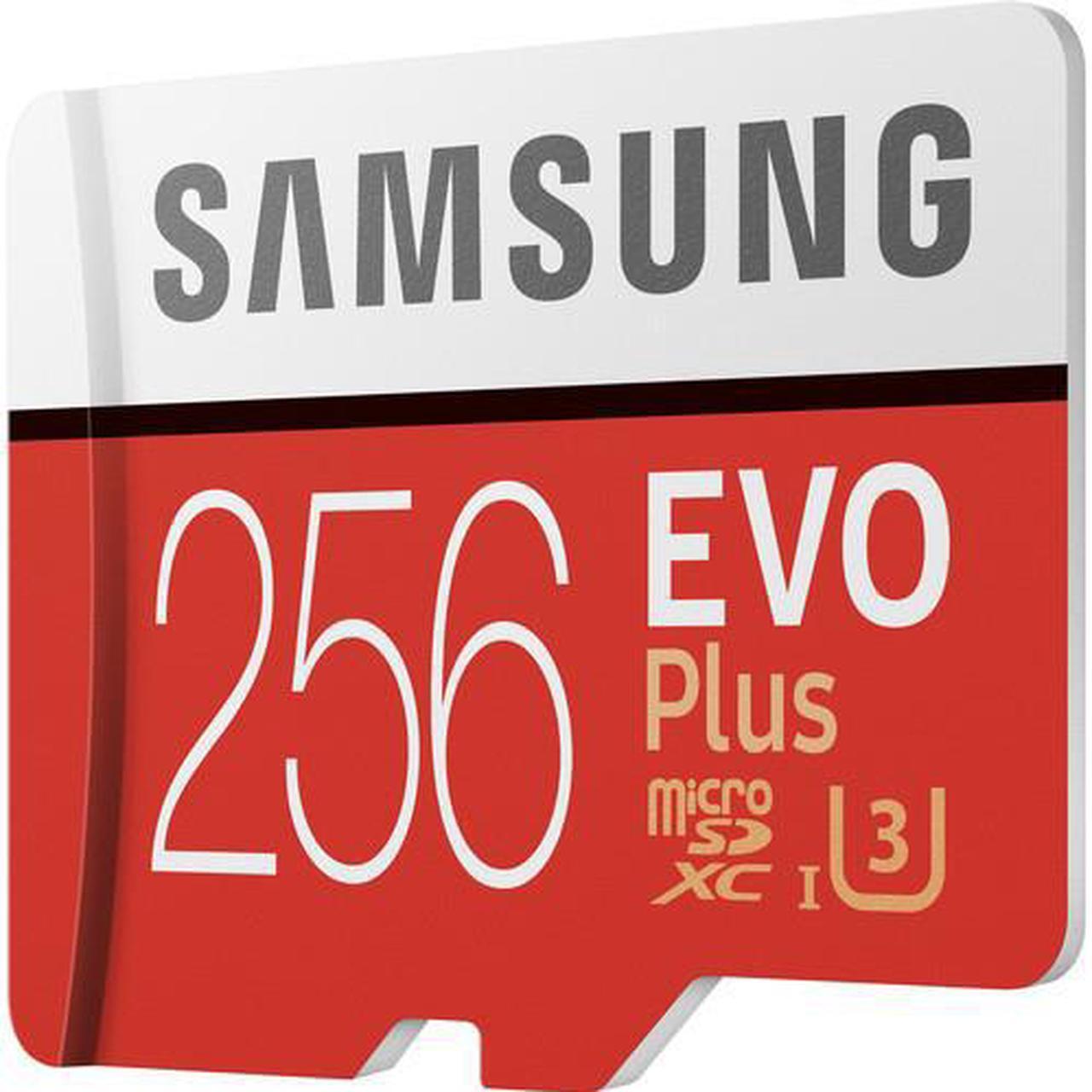 Alt view image 9 of 20 - Samsung EVO Plus 256 GB microSDXC - Class 10/UHS-I (U3) - 100 MB/s Read - 90 MB/s Write