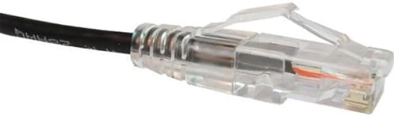 Alt view image 2 of 2 - Unirise Clearfit Slim Cat6 Patch Cable, Snagless, Black, 6ft
