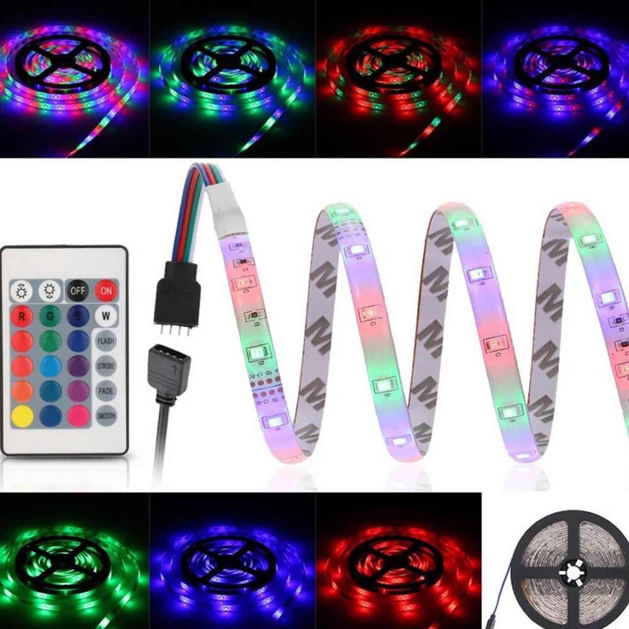 Alt view image 3 of 4 - Multicolor Remote Control RGB 5M 300 LEDs SMD Color Flexible LED Strip Light