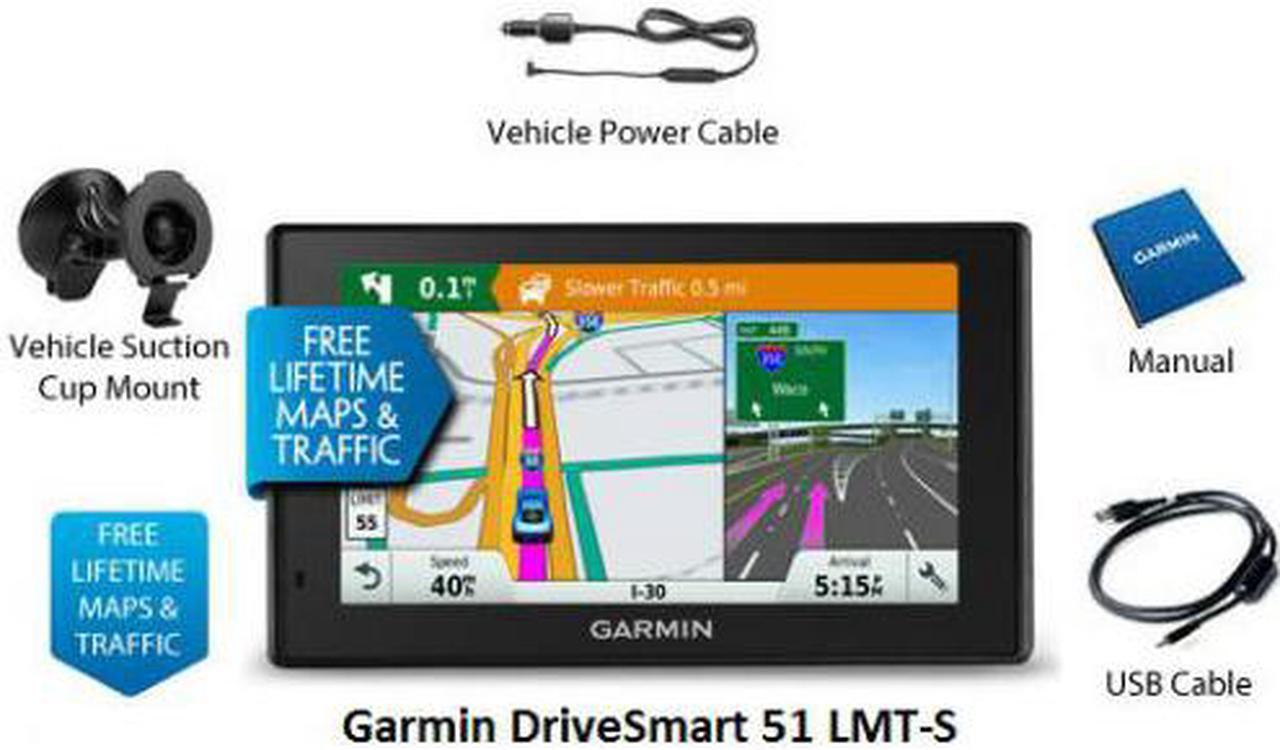 Alt view image 3 of 3 - Garmin DriveSmart 51LMT-S North America Garmin DriveSmart 51LMT-S North America