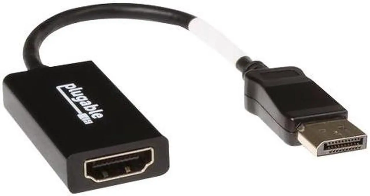 Alt view image 9 of 10 - Plugable Active DisplayPort to HDMI Adapter - Connect any DisplayPort-Enabled PC or Tablet to an HDMI Enabled Monitor, TV or Projector for Ultra-HD Video Streaming (HDMI 2.0 up to 4K 3840x2160 @60Hz)